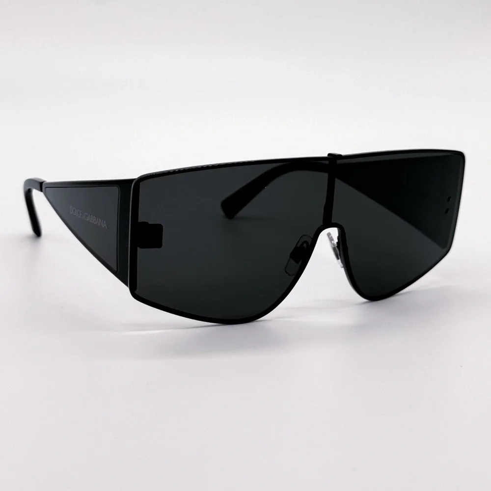 NEW DOLCE&GABBANA DG2305 01/87 OVERSIZED BLACK WOMEN SUNGLASSES DOLCE&GABBANA